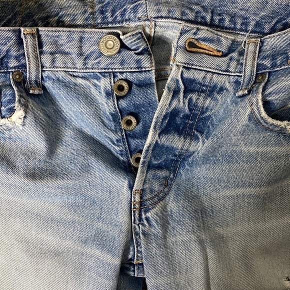 Mousey distressed tapered denim size 27 100% cotton jeans vintage. - Picture 9 of 13